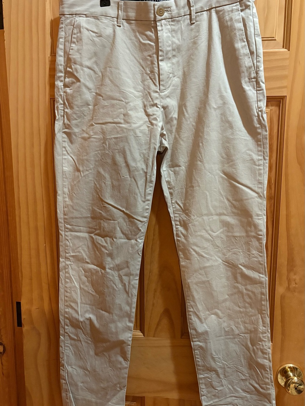 Men's Classic Slim Chino Pants - Light Khaki Colour
